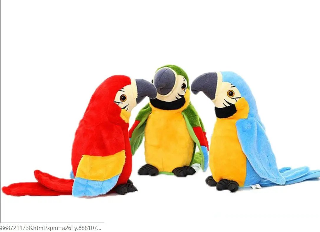 electric talking parrot plush Toy by null
