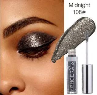 PHOERA Magnificent Metals Glitter and Glow Liquid Eyeshadow Set in 12 Sparkling Colors by null