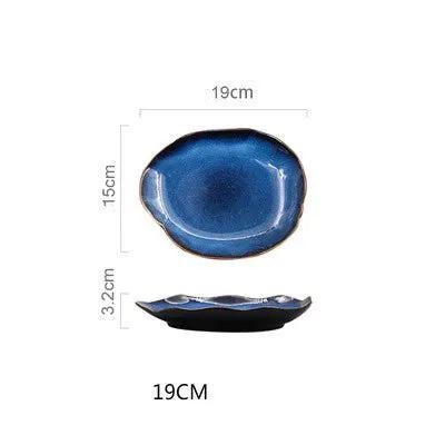 Ceramic Irregular Flat Plates For Western Dishes Household Kitchen Everyday Tableware Dishwasher Safe Microwave Safe by null