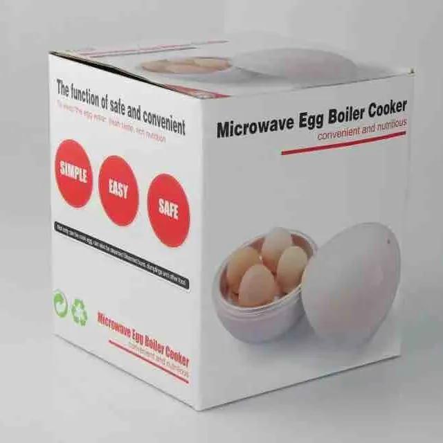 Microwave Egg Cooker 4 Egg Capacity Quick 5 Minute Soft Or Hard Boiled Eggs Safe Kitchen Gadget by null