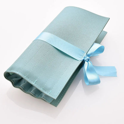 Set of 12 Sky Blue Cosmetic Brushes by null