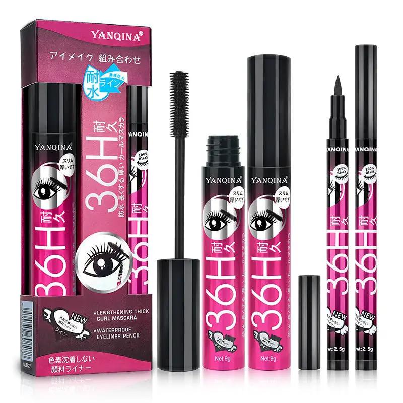 Eyeliner And Mascara Combo Set Two Piece Black Makeup Kit For Everyday And Party Looks by null