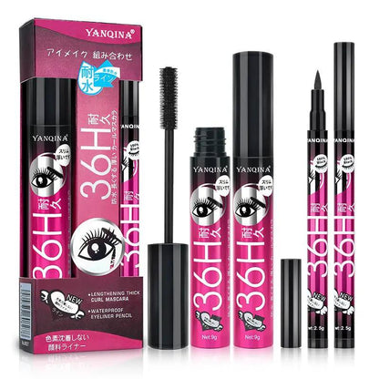 Eyeliner And Mascara Combo Set Two Piece Black Makeup Kit For Everyday And Party Looks by null