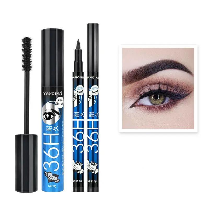 Eyeliner And Mascara Combo Set Two Piece Black Makeup Kit For Everyday And Party Looks by null