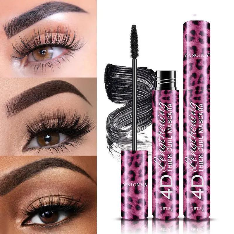 Red Leopard Eyeliner And Mascara Set Makeup Duo For Bold Eye Look 2 In 1 Kit Waterproof by null