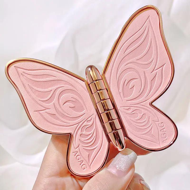 Butterfly Shaped 6 Color Eyeshadow Palette Matte Glitter Shimmer Pearl Sequins Lucky Koi Travel Friendly by null
