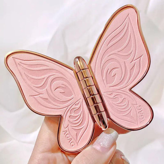 Butterfly Shaped 6 Color Eyeshadow Palette Matte Glitter Shimmer Pearl Sequins Lucky Koi Travel Friendly by null