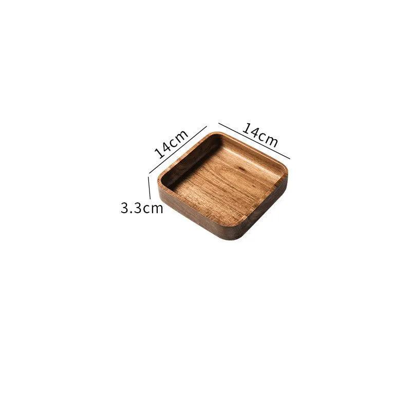 Rectangular Wooden Plate Hand Painted In Japanese Style For Breakfast And Fruit Large Plain Plate by null