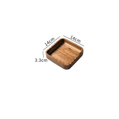 Rectangular Wooden Plate Hand Painted In Japanese Style For Breakfast And Fruit Large Plain Plate by null