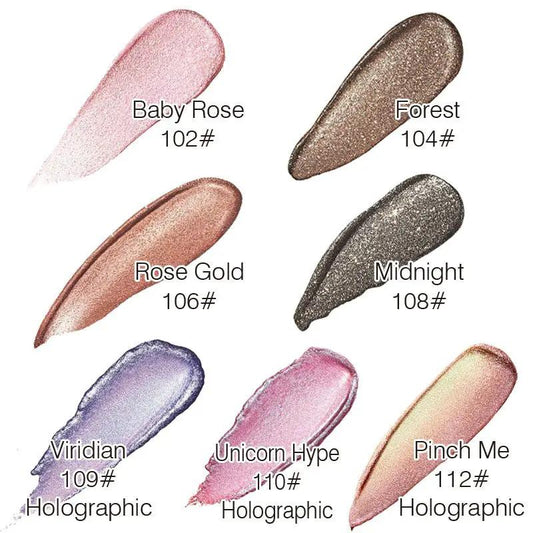 PHOERA Magnificent Metals Glitter and Glow Liquid Eyeshadow Set in 12 Sparkling Colors by null
