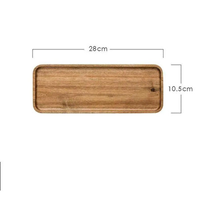 Rectangular Wooden Plate Hand Painted In Japanese Style For Breakfast And Fruit Large Plain Plate by null