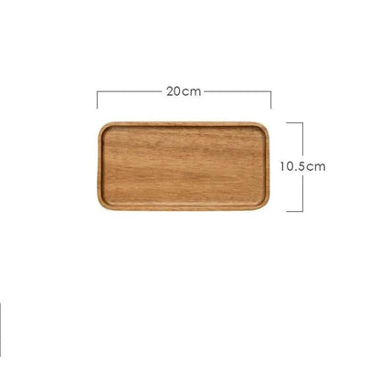 Rectangular Wooden Plate Hand Painted In Japanese Style For Breakfast And Fruit Large Plain Plate by null