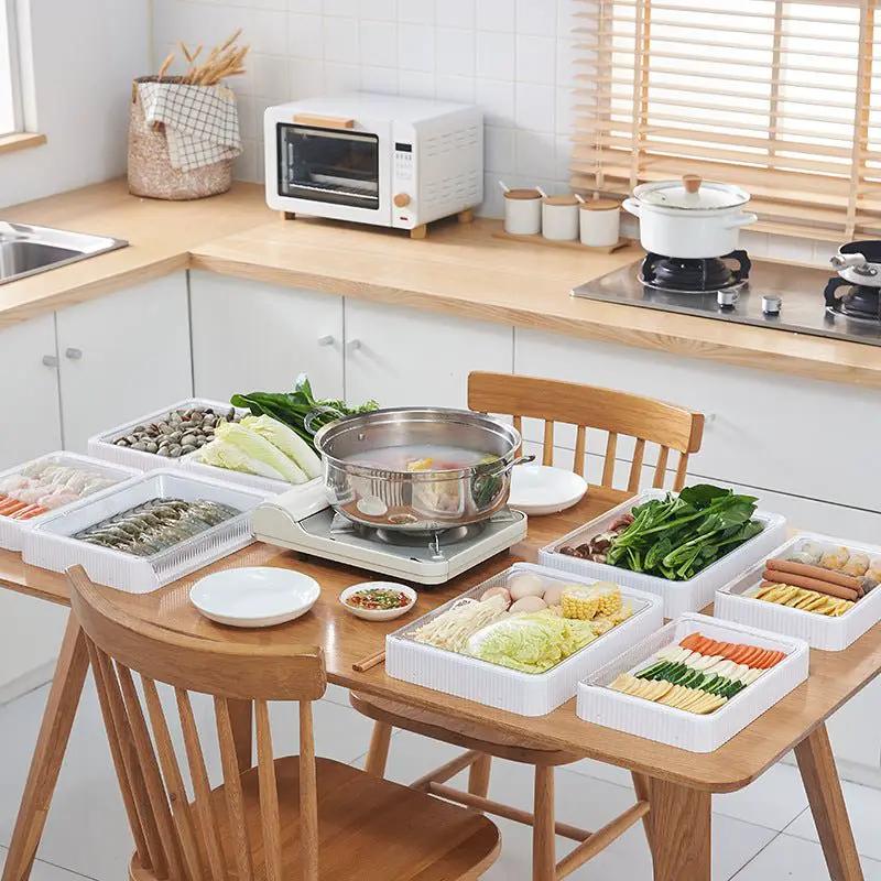 Kitchen Folding Storage Rack With Draining Basket For Fruit And Vegetable Storage And Stackable Organizer by null