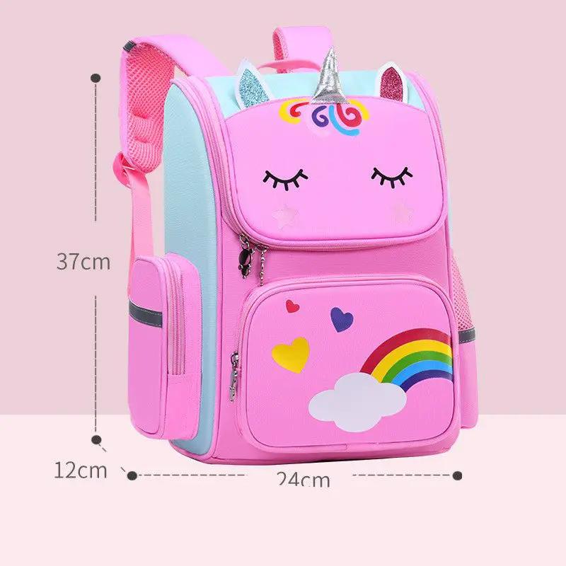 Durable School Bags for Primary School Students Grades 1 to 6 in Royal Blue Purple Pink Blue by null
