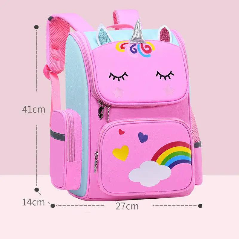 Durable School Bags for Primary School Students Grades 1 to 6 in Royal Blue Purple Pink Blue by null