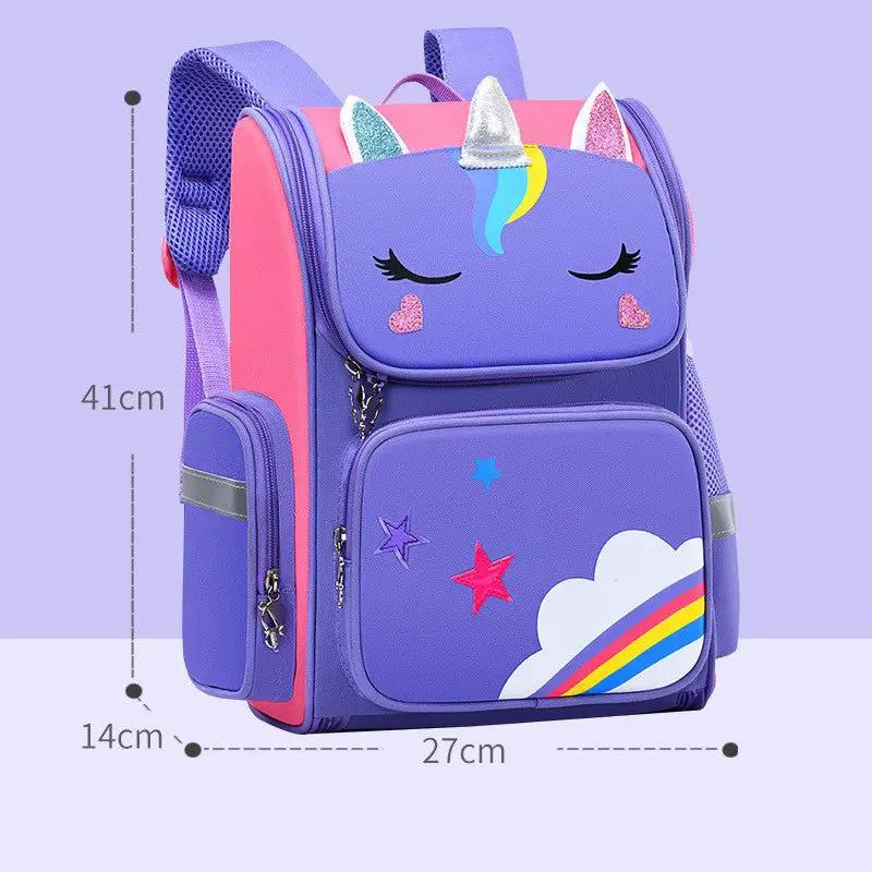 Durable School Bags for Primary School Students Grades 1 to 6 in Royal Blue Purple Pink Blue by null