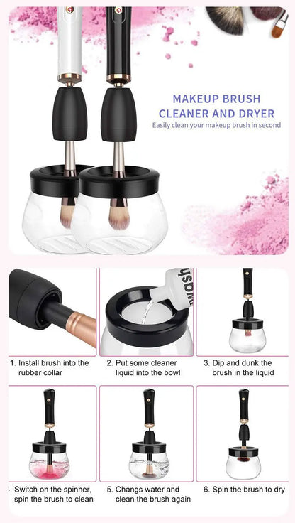 Makeup Brush Cleaning Machine Electric Scrubber For Deep Cleaning And Hygienic Makeup Brushes by null