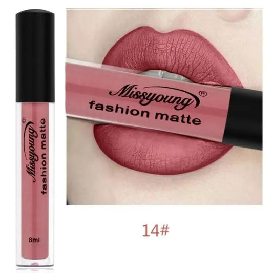 Matte Lip Gloss And Liquid Lipstick Non Sticky Cup Lip Color Set With Ten Options A Through J by null