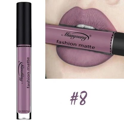 Matte Lip Gloss And Liquid Lipstick Non Sticky Cup Lip Color Set With Ten Options A Through J by null