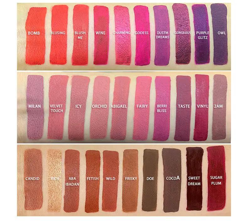 Velvet Lip Glaze Matte Lipstick Neutral Gloss Label by null