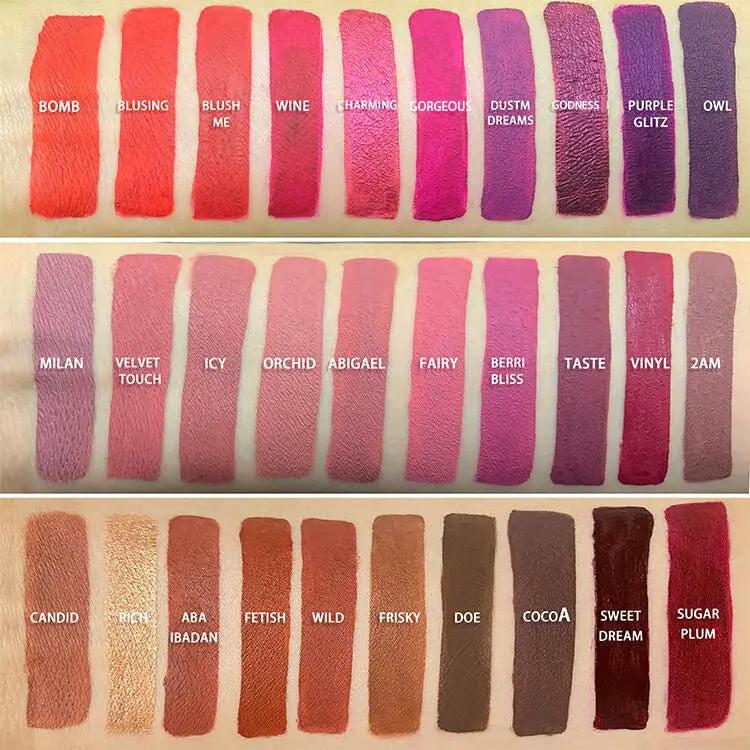 Velvet Lip Glaze Matte Lipstick Neutral Gloss Label by null