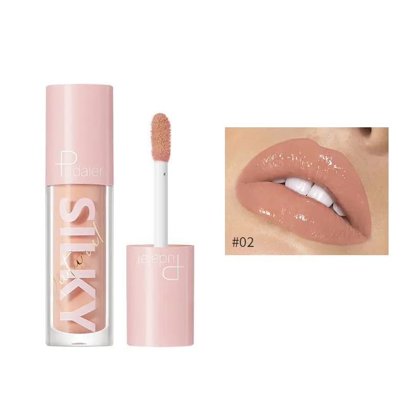 Mirror Water Gloss Lip Glaze Lipstick Duo Hydrating Lip Gloss Glossy Shine Fuller Radiant Lips by null