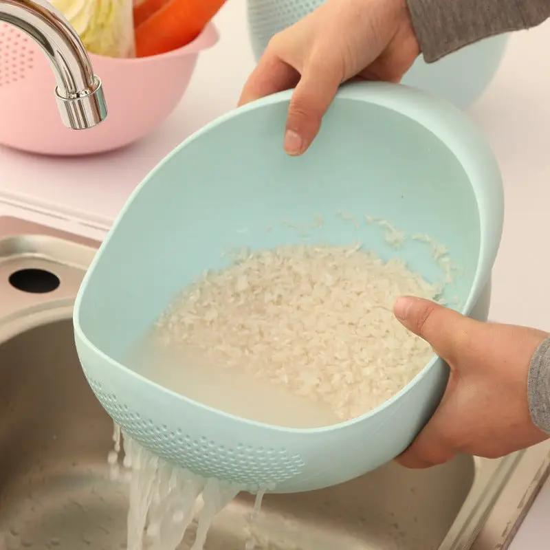 Multi Purpose Kitchen Rice Washer With Dense Holes For Efficient Washing And Draining by null