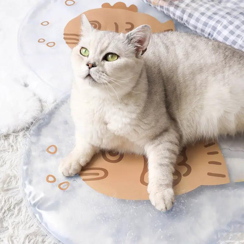 Cooling Pressure Activated Pet Ice Mat Cat Bed For Dogs And Cats Portable Lightweight Indoor Outdoor Use by null