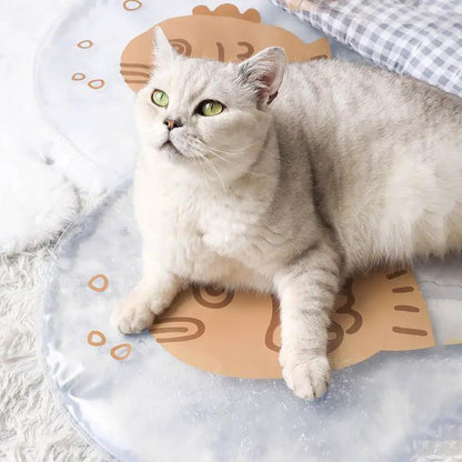 Cooling Pressure Activated Pet Ice Mat Cat Bed For Dogs And Cats Portable Lightweight Indoor Outdoor Use by null