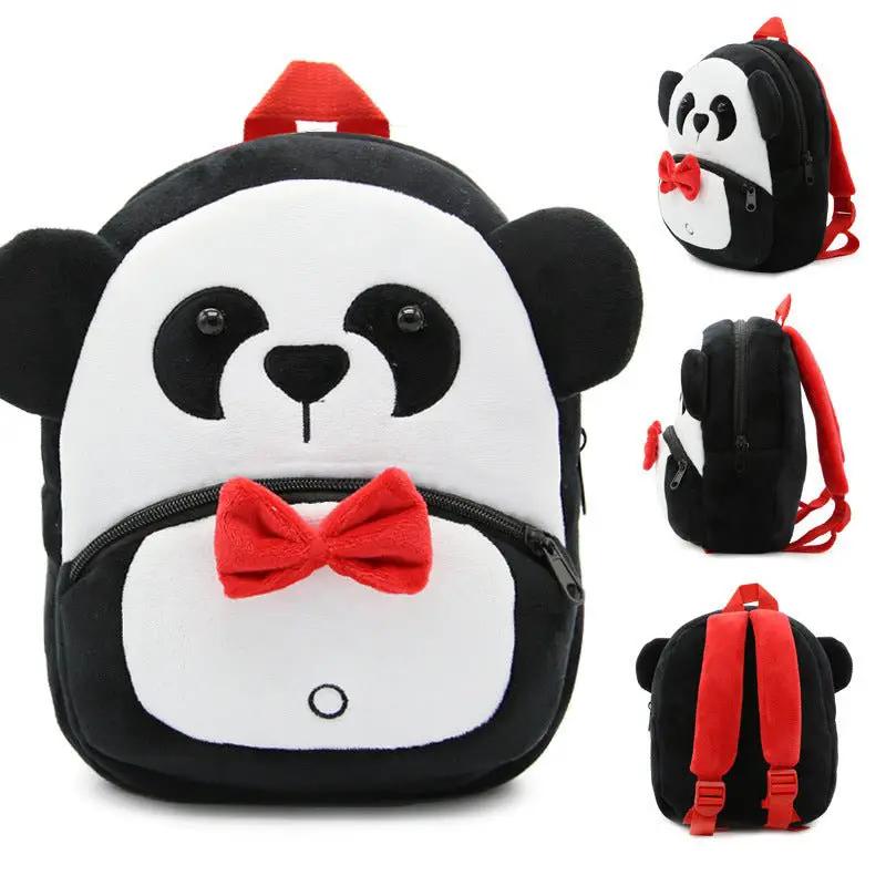 Kindergarten Kids Small School Bag Animal Backpack Cartoon Cute Cloth Bag With Zipper Pocket by null