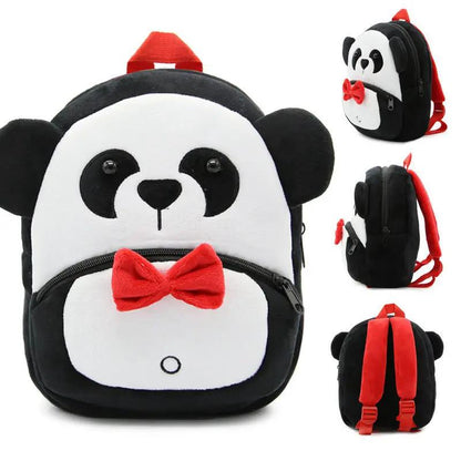 Kindergarten Kids Small School Bag Animal Backpack Cartoon Cute Cloth Bag With Zipper Pocket by null
