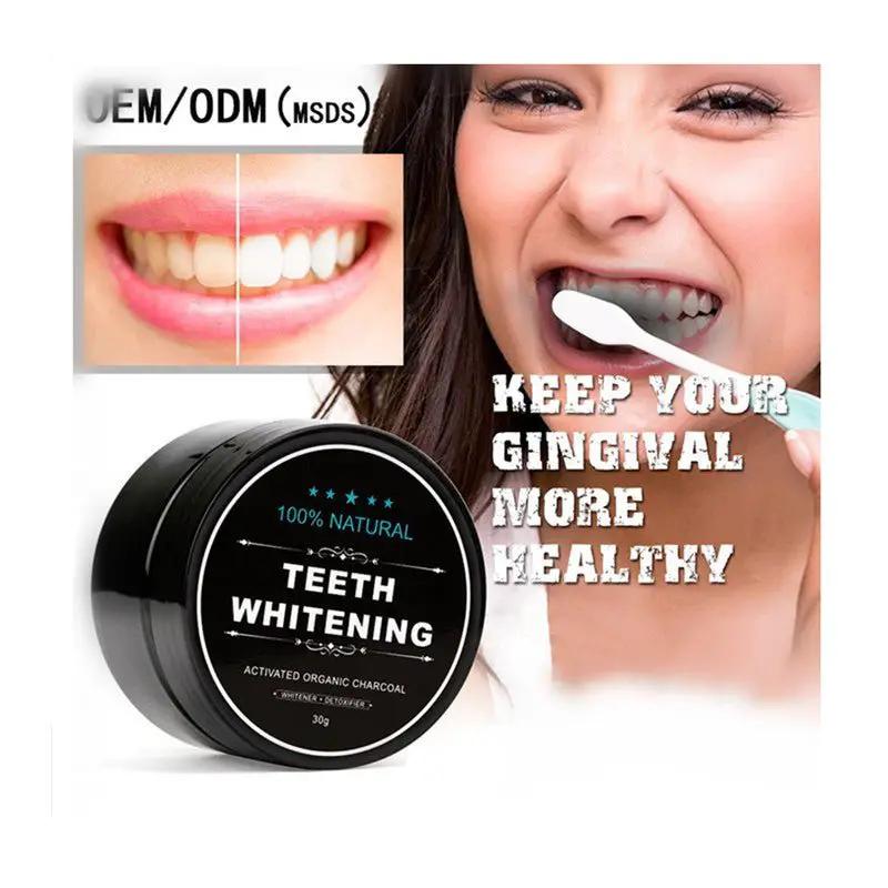 Activated Coconut Charcoal Teeth Whitening Powder For Oral Hygiene And Healthy Gums by null