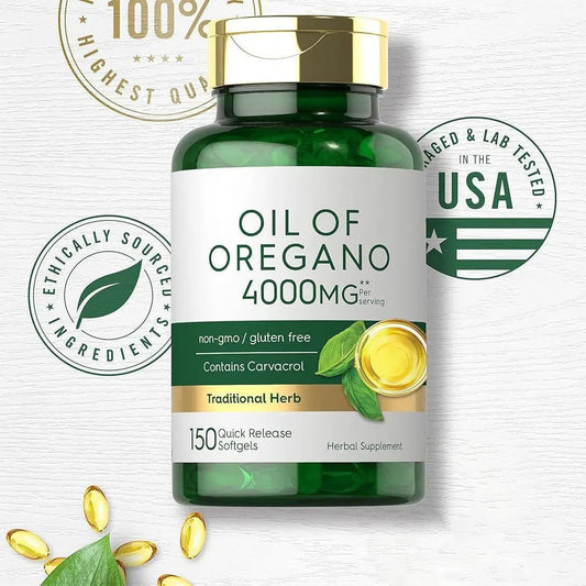 Organic Oregano Oil Softgel Supplement With Antioxidants To Support Immune System Health And Overall Wellness by null