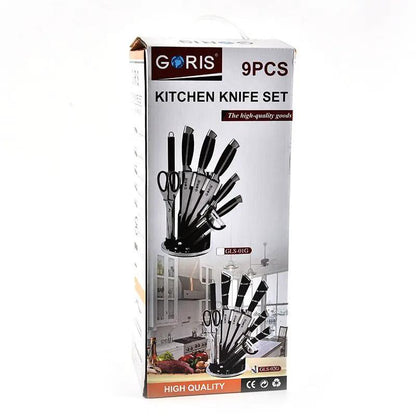 Kitchen Knife Set With Stainless Steel 430 Handle And TPR Grip For Durable Kitchen Knives by null