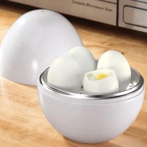 Microwave Egg Cooker 4 Egg Capacity Quick 5 Minute Soft Or Hard Boiled Eggs Safe Kitchen Gadget by null