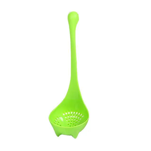 Cute Dinosaur Standing Spoon For Kids Kitchen Durable Food Grade PP Utensil Featuring Cartoon Dinosaur Design by null
