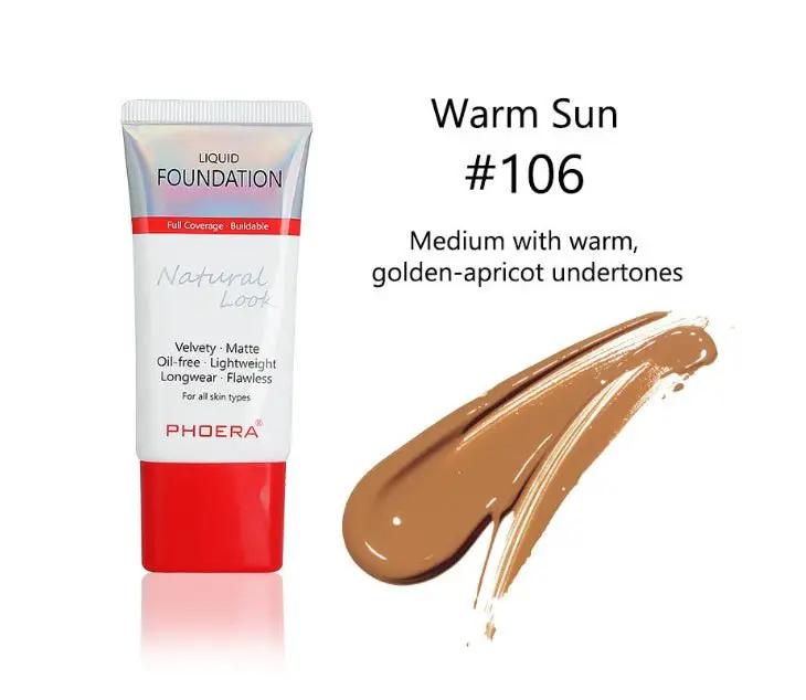 Matte Silky Liquid Foundation For Natural Look With Lightweight Buildable Coverage From Sheer To Full by null