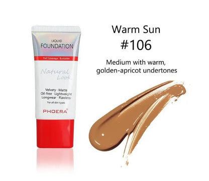 Matte Silky Liquid Foundation For Natural Look With Lightweight Buildable Coverage From Sheer To Full by null