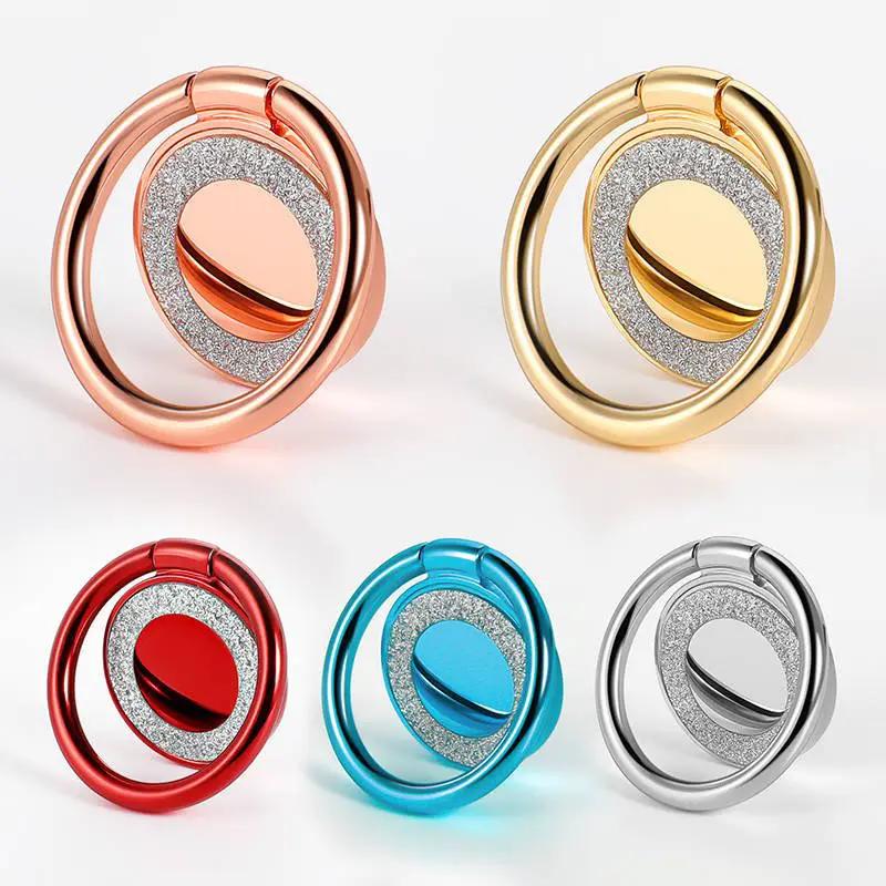 Magnetic Metal Round Phone Holder For Desktop With Stable Round Base And Adjustable Viewing Angle by null