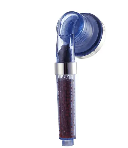 Pressurized Negative Ion Shower Head With Three Mode Water Outlet And Massage Spray by null