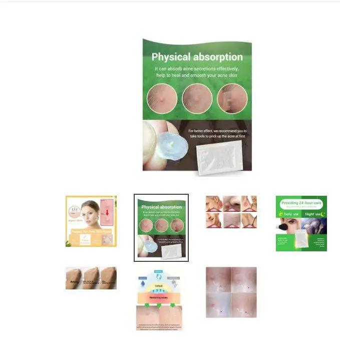 Tea Tree Acne Patch Ultra Thin Transparent Hydrocolloid Absorbs Secretions Fades Acne Marks by null