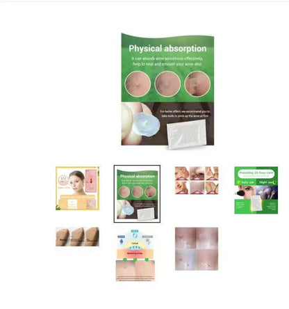 Tea Tree Acne Patch Ultra Thin Transparent Hydrocolloid Absorbs Secretions Fades Acne Marks by null