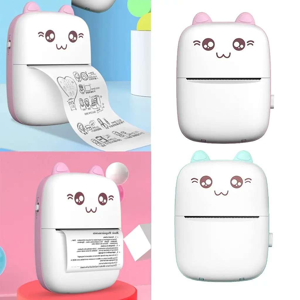 Mini Printer Portable Mini Bluetooth WiFi New Wrong Printer Mobile Phone Photo Title Note Hot Print Pocket Student Error Label Printer by Zeny Home & Beauty