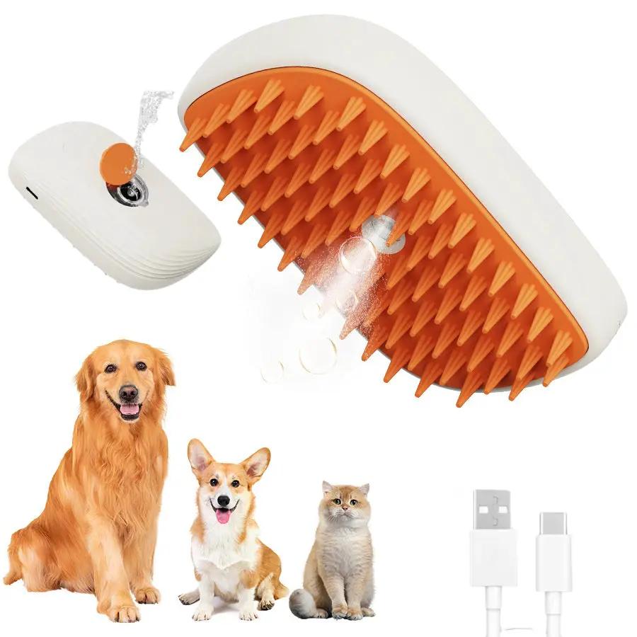 USB Rechargeable Pets Steam Brush Spray Massage Comb Pet Grooming Tools Cat Steam Comb Pet Products by Zeny Home & Beauty