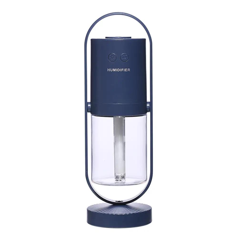 USB ultrasonic mini air humidifier with projection night lights for home office.