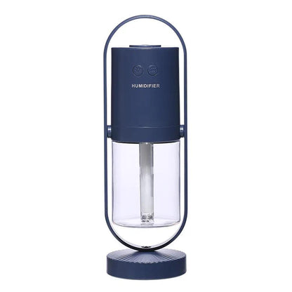 USB ultrasonic mini air humidifier with projection night lights for home office.