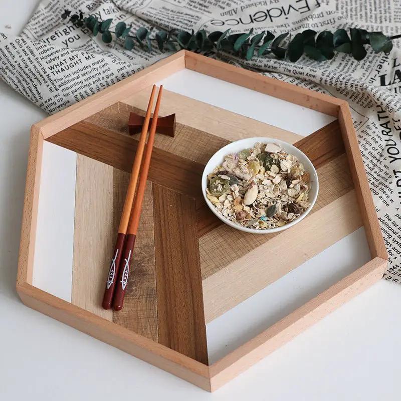Natural Wood Cake Tray Set With Three Size Options A B C 30x34x4 cm 33.5x22x3 cm 22.5x33.5x7 cm by null