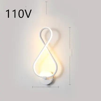 Nordic LED Wall Lamp for Bedroom and Bedside Minimalist Design Modern Energy Efficient Lighting Fixture by null
