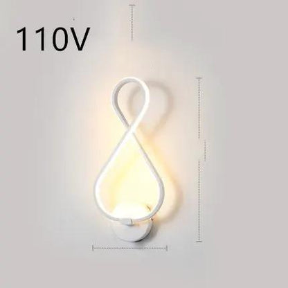 Nordic LED Wall Lamp for Bedroom and Bedside Minimalist Design Modern Energy Efficient Lighting Fixture by null