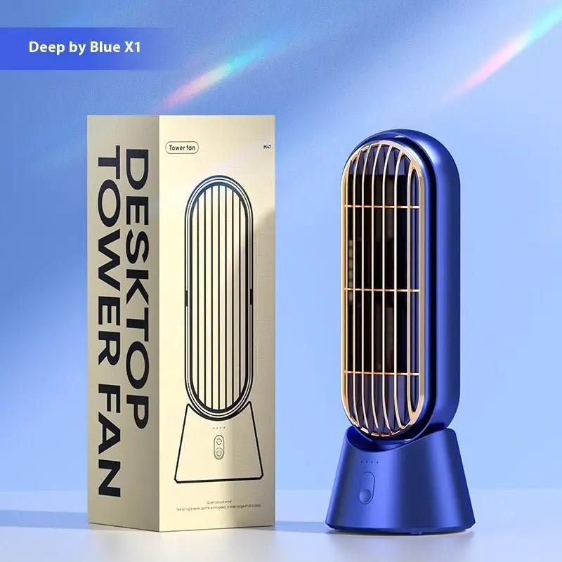 Compact Rechargeable Table Fan for Home Office and Outdoor Use Portable Desk Cooling Solution by null